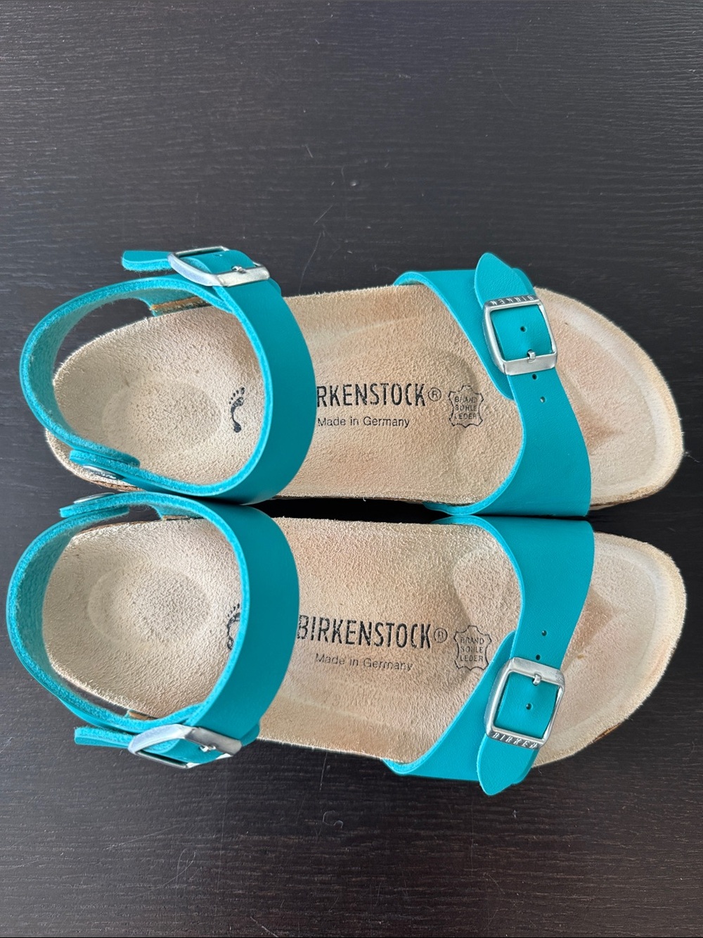 Birkenstock Turquoise Double-Buckle Women's Sandals